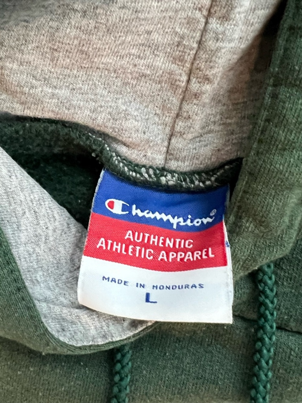 Champion Green & Grey Striped Colorado State Hoodie - Picture 4 of 4